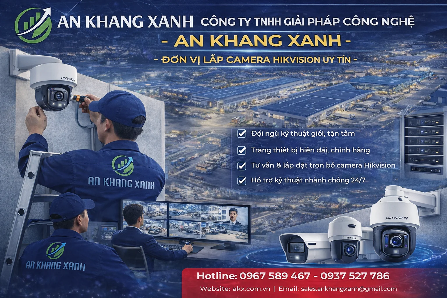 C&ocirc;ng Ty TNHH Giải Ph&aacute;p C&ocirc;ng Nghệ An Khang Xanh &ndash; Đơn vị lắp camera Hikvision uy t&iacute;n