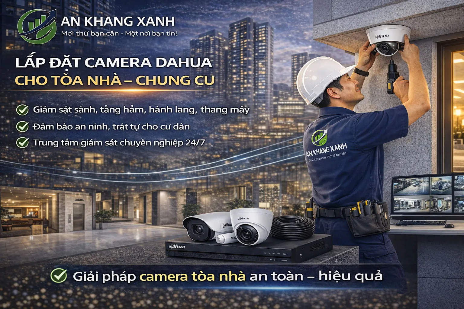 Lắp đặt camera Dahua cho tòa nhà – chung cư